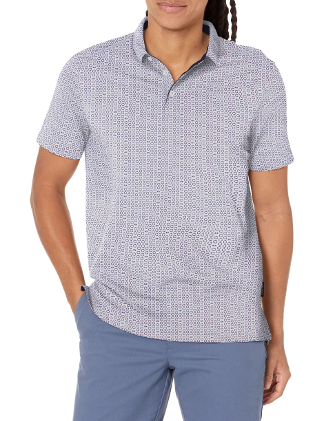 Футболка-поло Armani Exchange з принтом 1159855030 (Синій/Білий S)