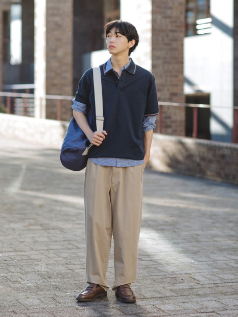 Классическое поло UNIQLO 1159855904 (Синий 3XL)