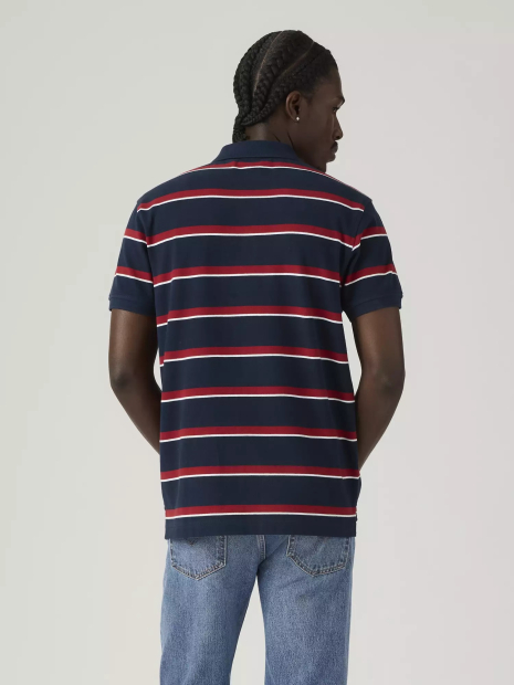 Мужская футболка-поло Levi's в полоску 1159856961 (Синий XXL)
