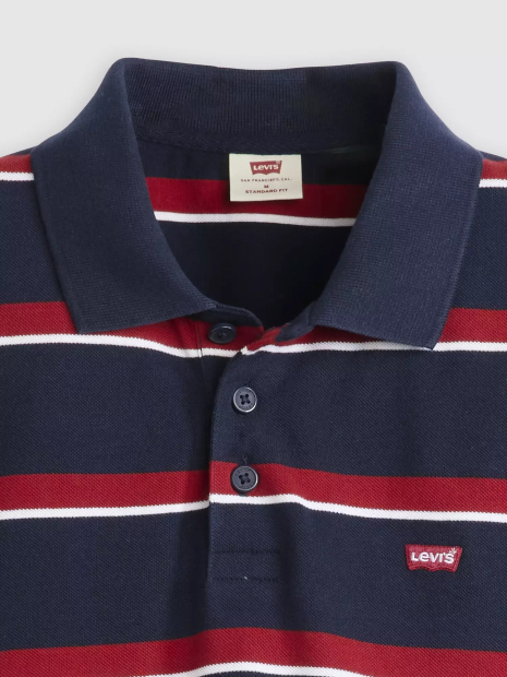 Мужская футболка-поло Levi's в полоску 1159856961 (Синий XXL)