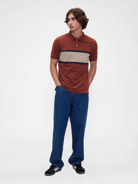 Чоловіче поло GAP 1159857486 (Коричневий M)