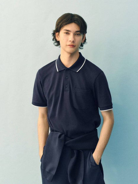 Классическое поло Roger Federer and UNIQLO AIRism 1159858194 (Синий XL)