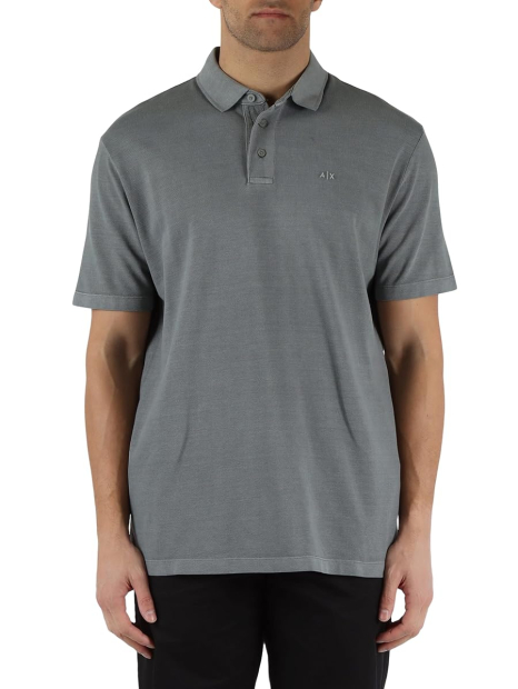 Чоловіче поло Armani Exchange з логотипом 1159858539 (Сірий XL)