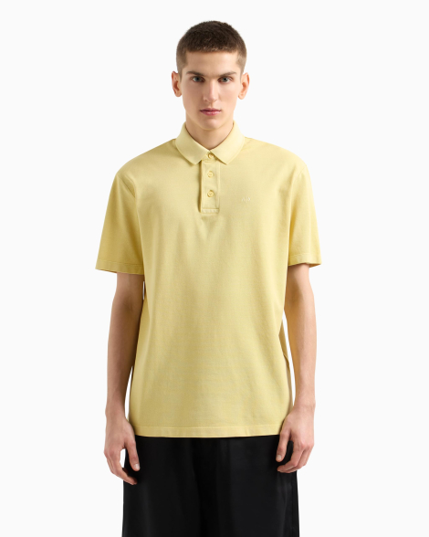 Чоловіче поло Armani Exchange з логотипом 1159858675 (Жовтий XXL)