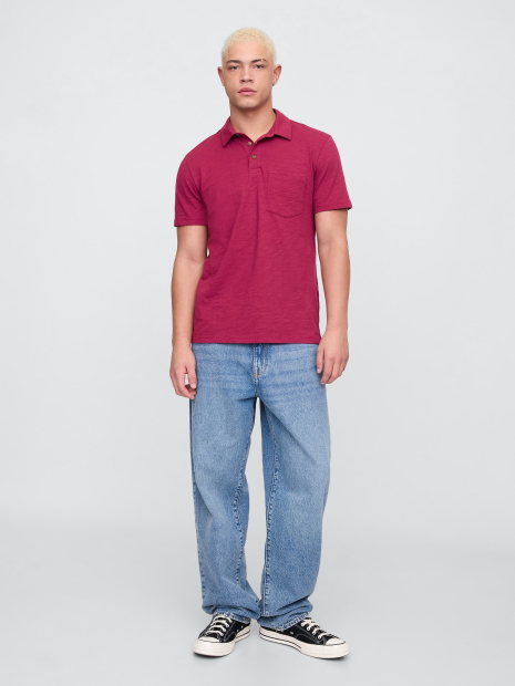 Чоловічі футболки-поло GAP 1159858744 (Бордовий XL)