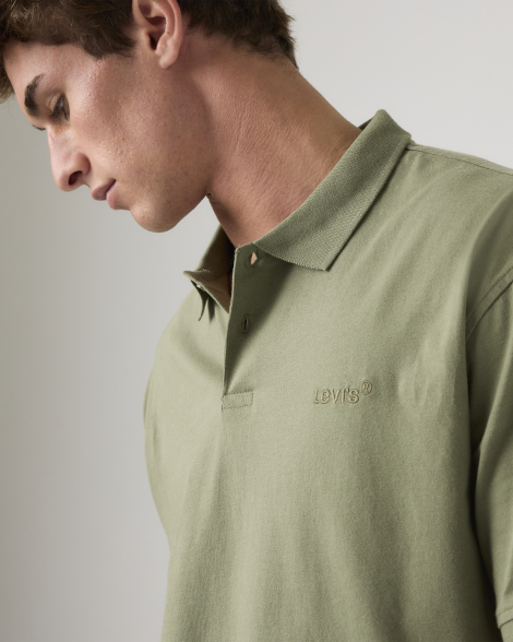 Чоловіче поло Levi's з логотипом 1159858895 (Оливковий XL)
