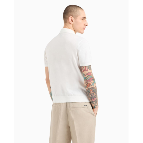 Футболка-поло вязаная Armani Exchange 1159859137 (Белый XL)