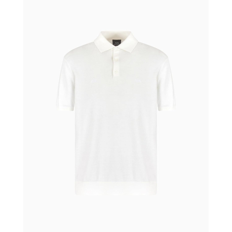 Футболка-поло вязаная Armani Exchange 1159859137 (Белый XL)