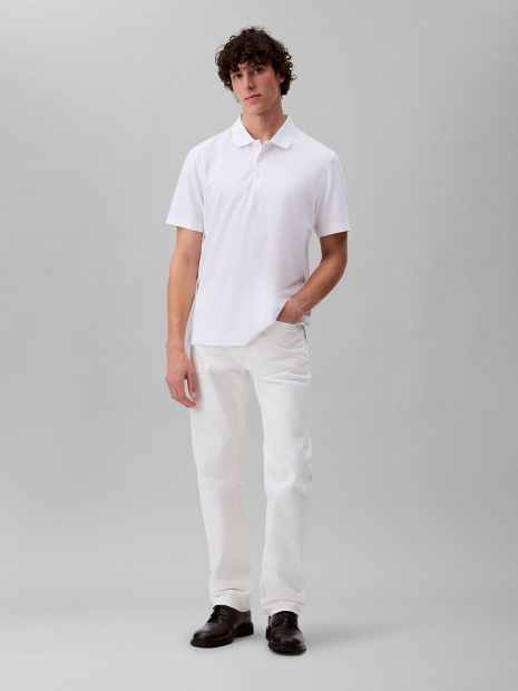 Мужское поло Calvin Klein с логотипом 1159859280 (Белый L)