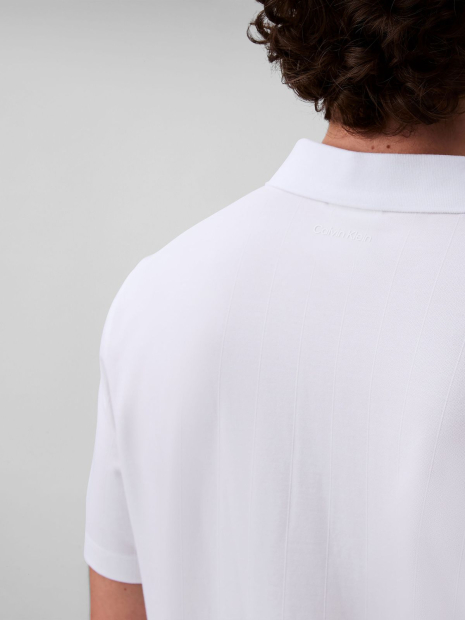 Мужское поло Calvin Klein с логотипом 1159859280 (Белый L)