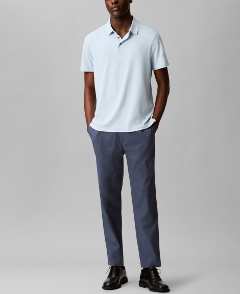 Мужское поло Calvin Klein с логотипом 1159859728 (Голубой XL)