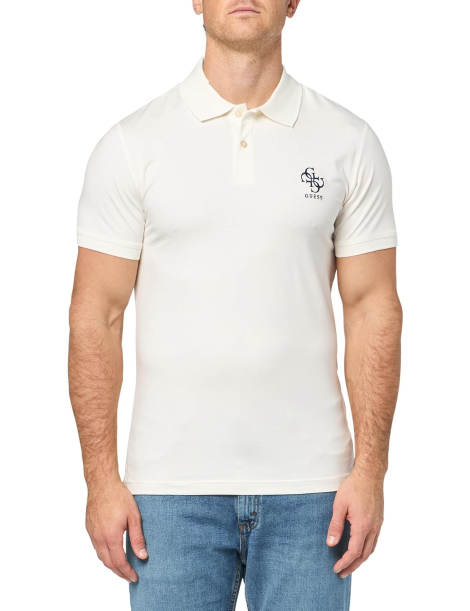 Мужская футболка-поло GUESS 1159859993 (Молочный XXL)