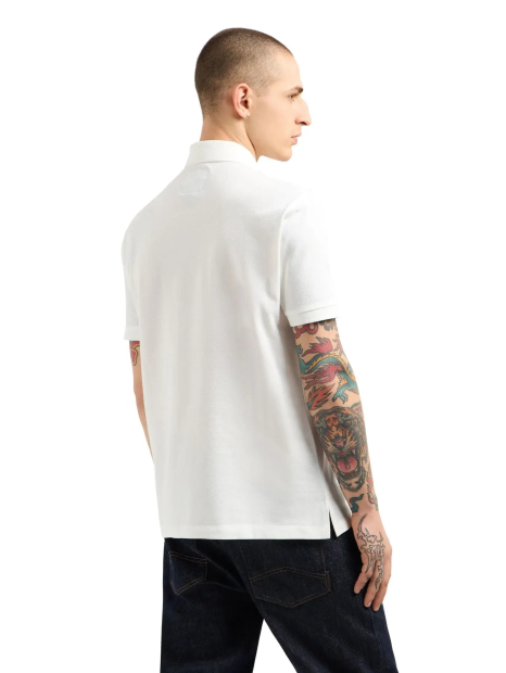 Чоловіче поло Armani Exchange з логотипом 1159862436 (Молочний XXL)