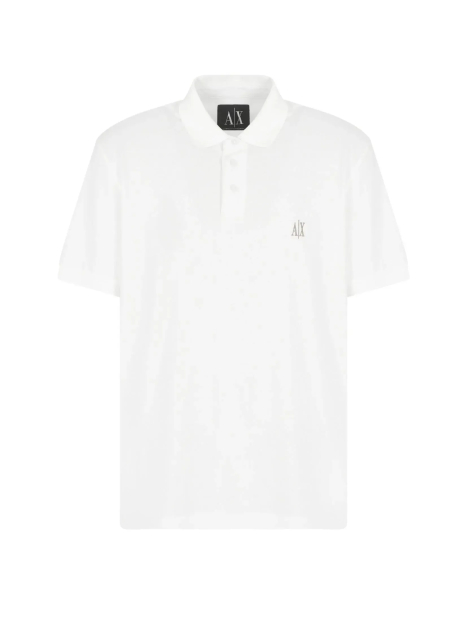 Чоловіче поло Armani Exchange з логотипом 1159862436 (Молочний XXL)