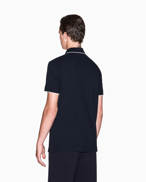 Мужское поло Armani Exchange с молнией 1159862926 (Синий XXL)