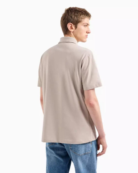 Мужское поло Armani Exchange с вышивкой 1159863344 (Бежевый XXL)