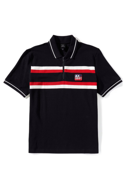 Мужское поло Armani Exchange с молнией 1162188790 (Синий XXL)