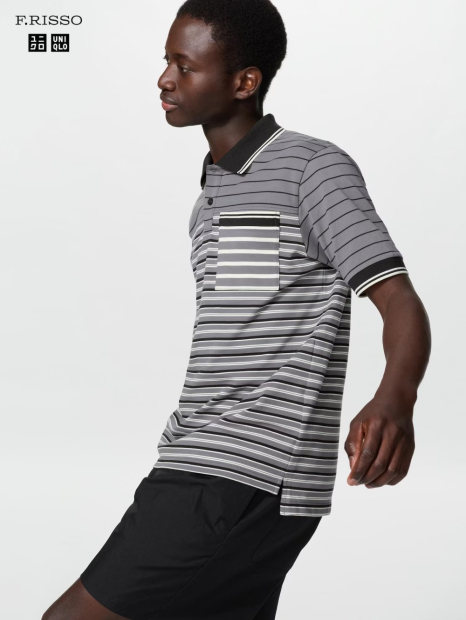Мужское поло UNIQLO с технологией DRY 1162935482 (Серый XL)