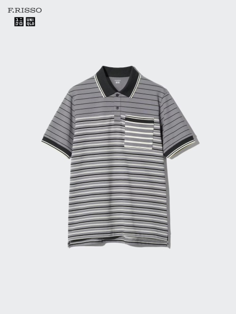 Мужское поло UNIQLO с технологией DRY 1162935482 (Серый XL)