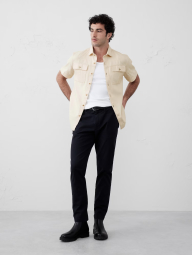 Мужская тенниска Banana Republic рубашка с коротким рукавом 1159844328 (Молочный M)