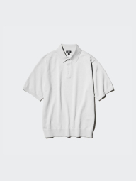 Футболка-поло UNIQLO из вязаной ткани 1159846042 (Серый XXL)