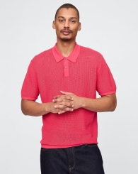 Мужское вязаное поло GAP 1159847974 (Розовый L)