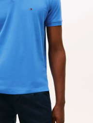 Мужская футболка-поло Tommy Hilfiger с логотипом 1159848678 (Синий M)