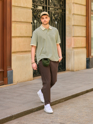 Классическое поло UNIQLO с принтом 1159849014 (Зеленый XL)