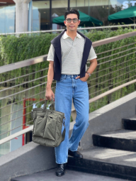 Классическое поло UNIQLO с принтом 1159849014 (Зеленый XL)