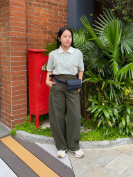 Классическое поло UNIQLO с принтом 1159849014 (Зеленый XL)