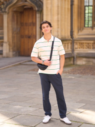 Классическое поло UNIQLO с принтом 1159849031 (Молочный S)