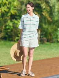 Классическое поло UNIQLO с принтом 1159849031 (Молочный S)