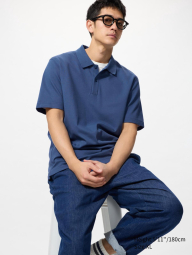 Футболка-поло UNIQLO AIRism 1159849955 (Синий L)