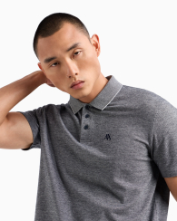 Мужское поло Armani Exchange с логотипом 1159854510 (Серый M)