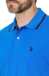 Чоловіче поло US Polo Assn з логотипом 1159855082 (Синій XXL)