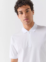 Чоловіче поло Armani Exchange на блискавці 1159856946 (Білий XXL)