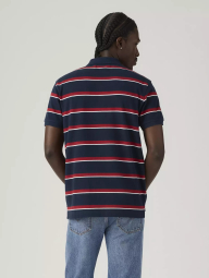 Мужская футболка-поло Levi's в полоску 1159856961 (Синий XXL)