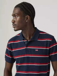 Мужская футболка-поло Levi's в полоску 1159856961 (Синий XXL)