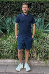 Классическое поло Roger Federer and UNIQLO AIRism 1159858194 (Синий XL)