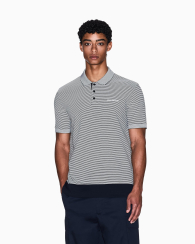 Мужское поло Armani Exchange 1159858985 (Синий/Белый L)