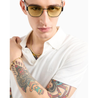 Футболка-поло вязаная Armani Exchange 1159859137 (Белый XL)