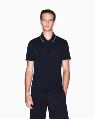 Мужское поло Armani Exchange с молнией 1159862926 (Синий XXL)
