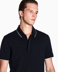 Мужское поло Armani Exchange с молнией 1159862926 (Синий XXL)