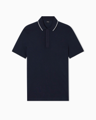 Мужское поло Armani Exchange с молнией 1159862926 (Синий XXL)