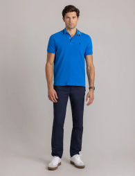 Футболка-поло U.S. Polo Assn с логотипом 1159863082 (Голубой M)
