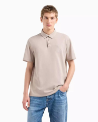 Мужское поло Armani Exchange с вышивкой 1159863344 (Бежевый XXL)