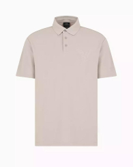 Мужское поло Armani Exchange с вышивкой 1159863344 (Бежевый XXL)