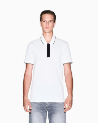 Мужское поло Armani Exchange с молнией 1159864616 (Белый XXL)