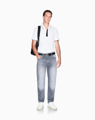 Мужское поло Armani Exchange с молнией 1159864616 (Белый XXL)