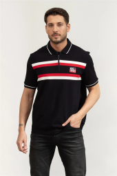 Мужское поло Armani Exchange с молнией 1162188790 (Синий XXL)